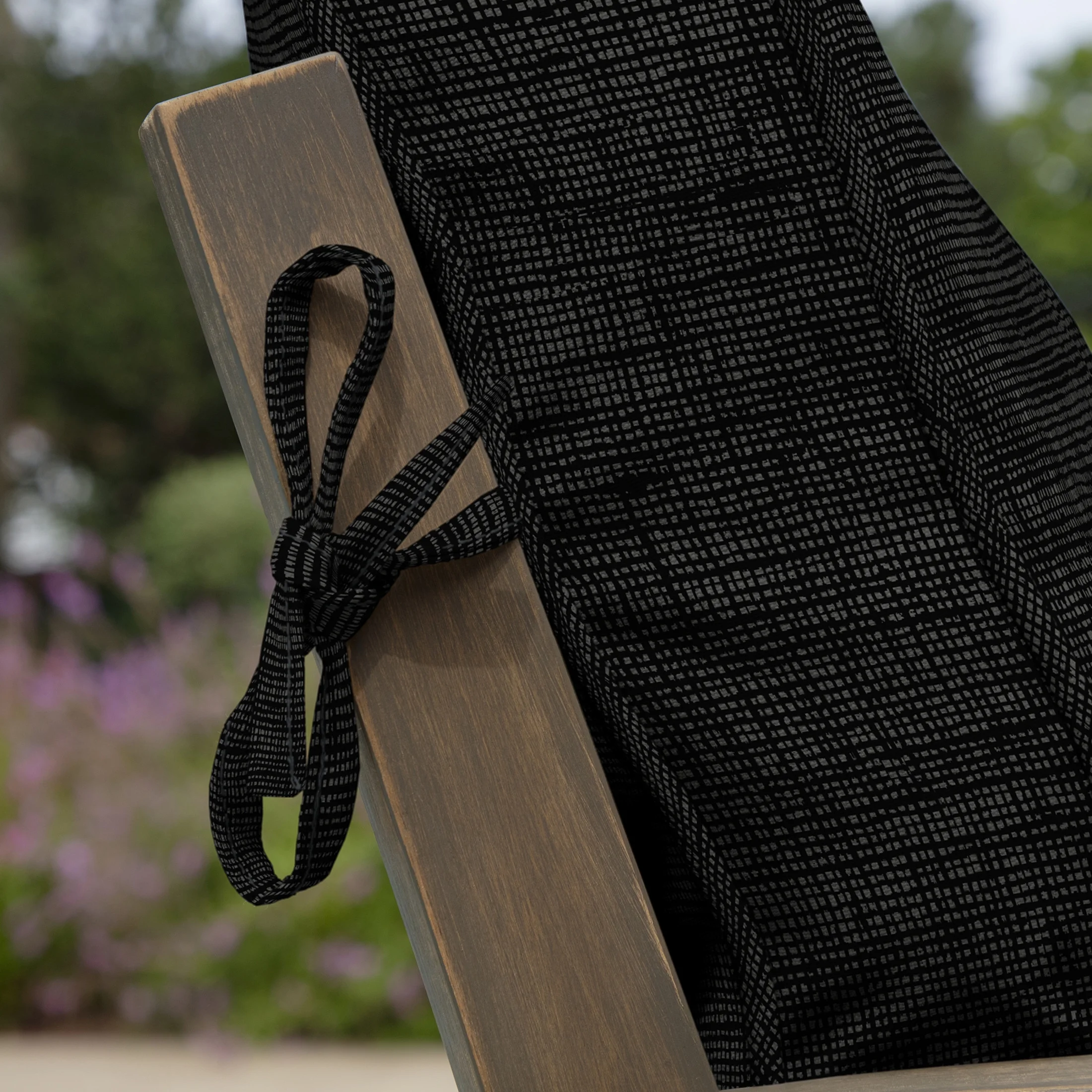 Arden Selections Outdoor Plush Classic Tufted Blowfill Dining Chair Cushion, 20 x 21, Rain-Proof, Fade Resistant, Tufted Cushion for Dining Chairs 20 x 21, Black Leala - Curated Treasures Market