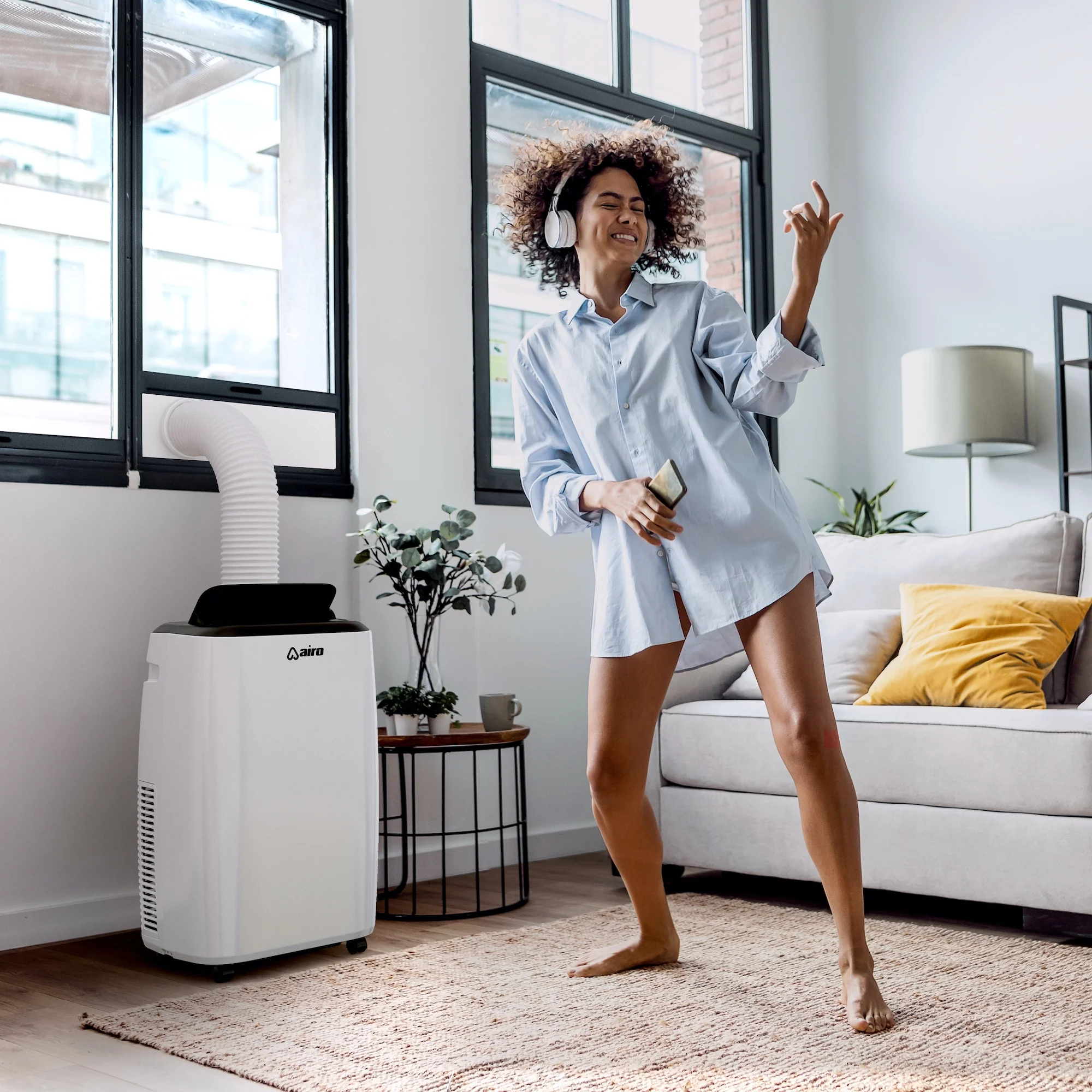 Airo Comfort Portable Air Conditioner 8000 BTU (12000 BTU ASHRAE), Standing AC Unit with DIY Window Kit