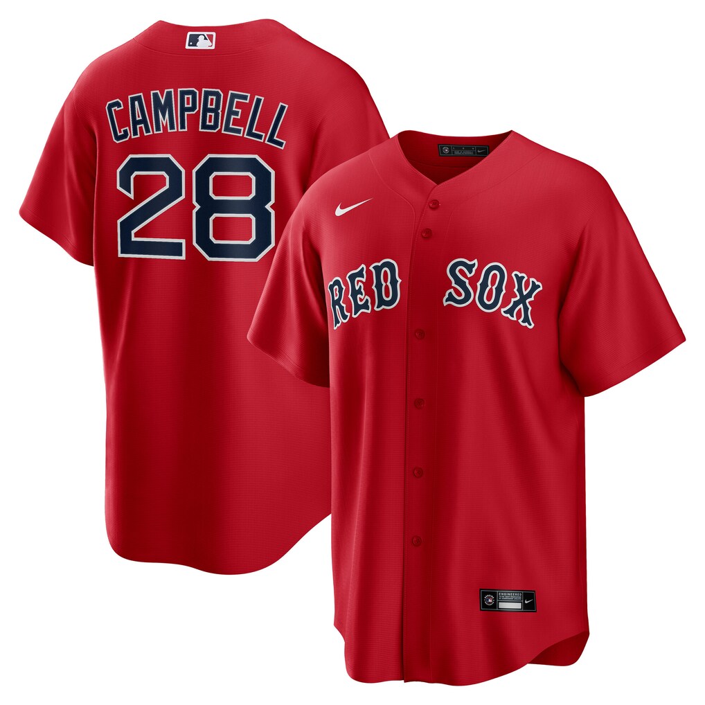Men's  Boston Red Sox Kristian Campbell Nike Red Alternate Replica Jersey