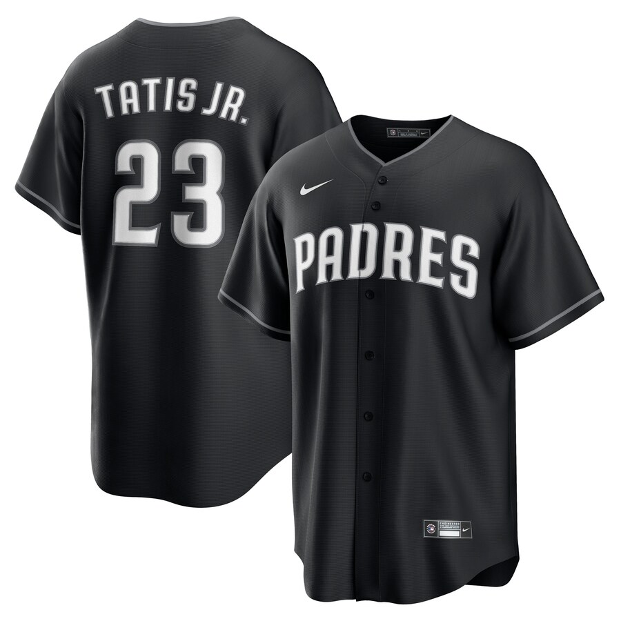Men's San Diego Padres Fernando Tatis Jr. Nike Black Lights Out Replica Player Jersey