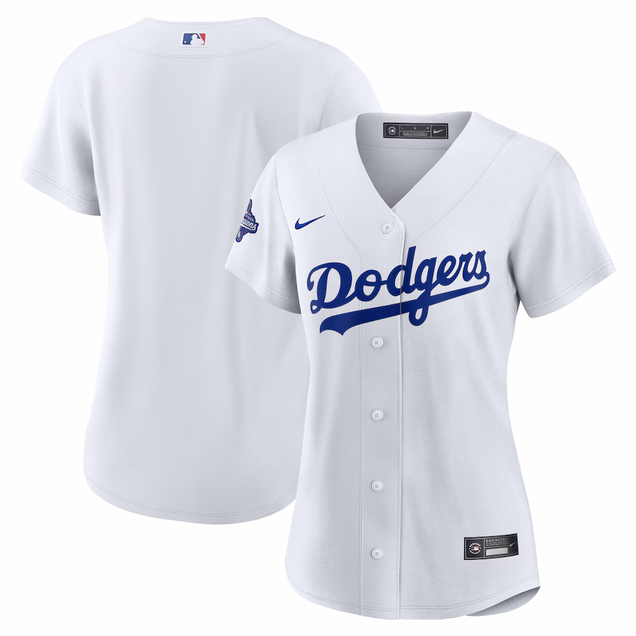 Women's Los Angeles Dodgers Nike White Home 2025 World Series Champions Replica Jersey
