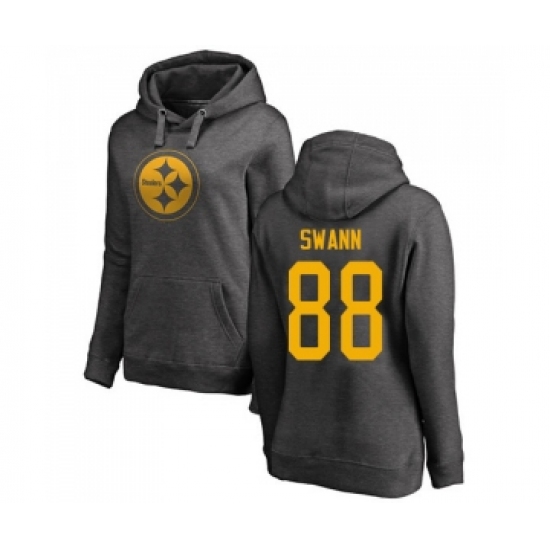 Football Women's Pittsburgh Steelers #88 Lynn Swann Ash One Color Pullover Hoodie