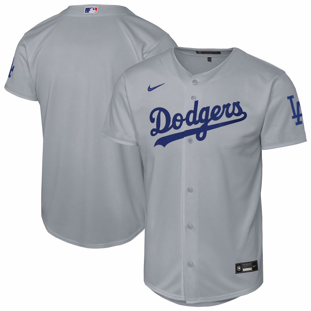 Youth Los Angeles Dodgers Nike Gray Alternate Stadium Jersey