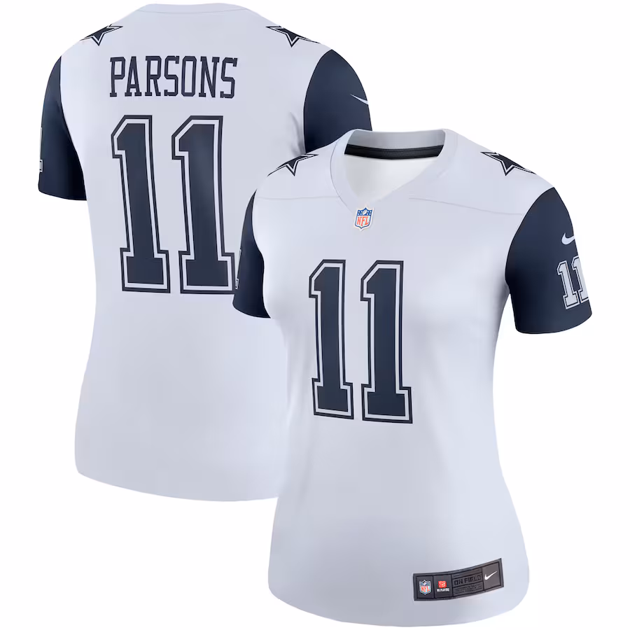 Women's Dallas Cowboys Micah Parsons Nike  White Legend Player Performance Top