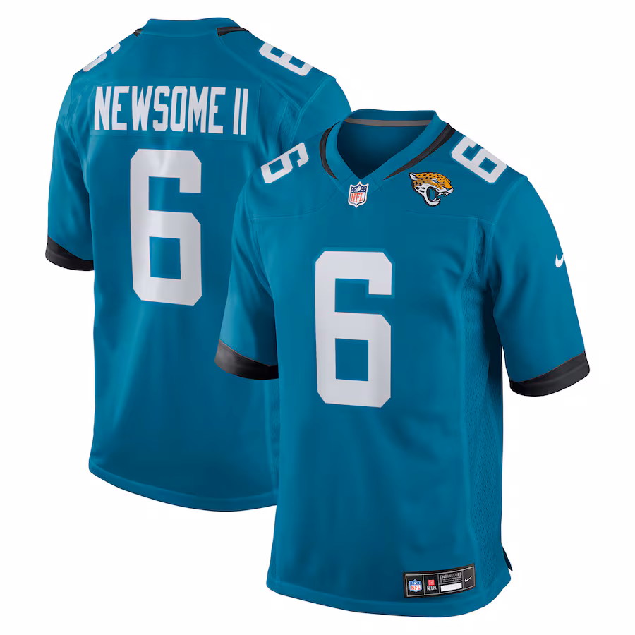 Men's Jacksonville Jaguars Greg Newsome II Nike Teal Team Game Jersey