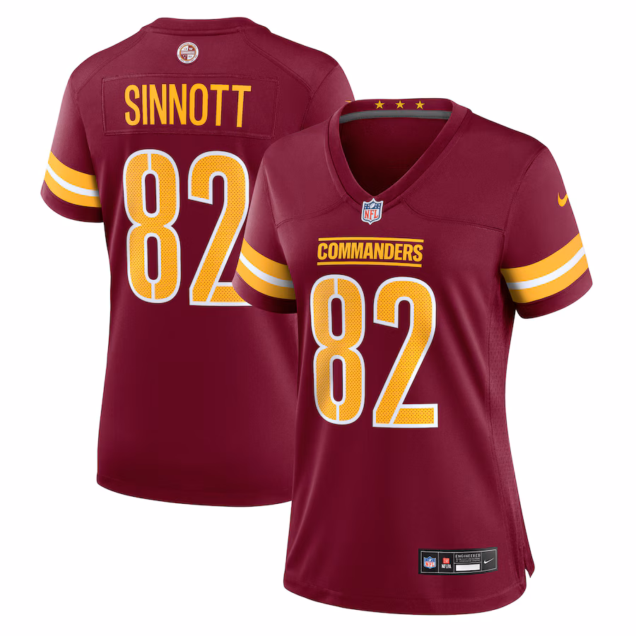 Women's Washington Commanders Ben Sinnott Nike Burgundy Team Game Jersey
