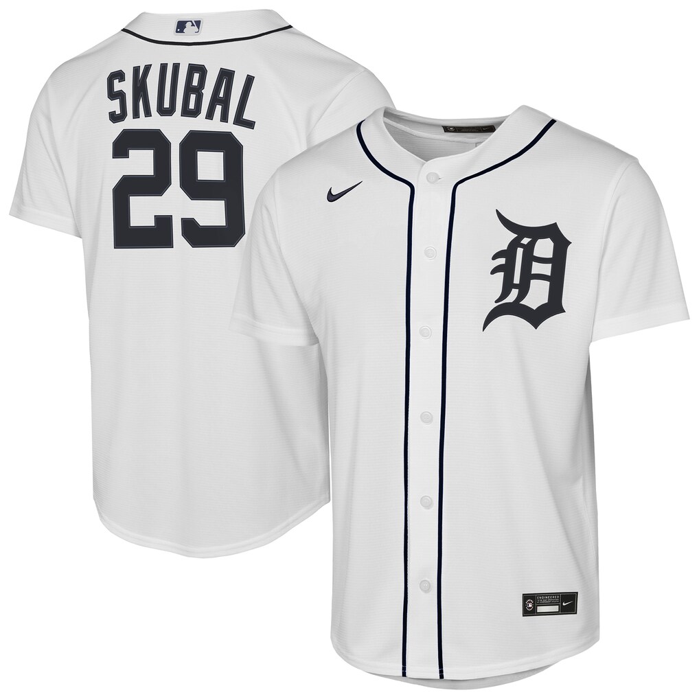 Youth Detroit Tigers Tarik Skubal Nike White Home Replica Player Jersey