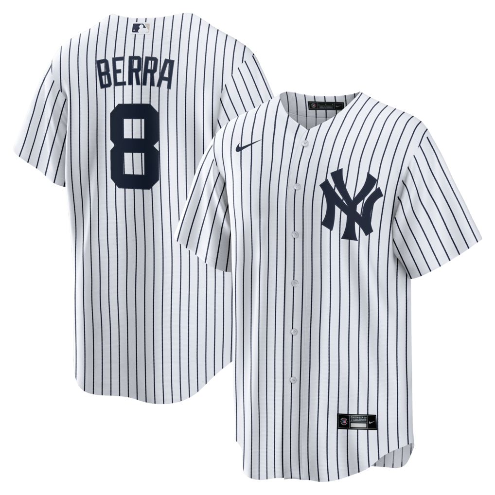 Men's New York Yankees Yogi Berra Nike White Home Retired Player Replica Jersey