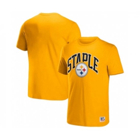 Men's Pittsburgh Steelers x Staple Gold Logo Lockup T-Shirt