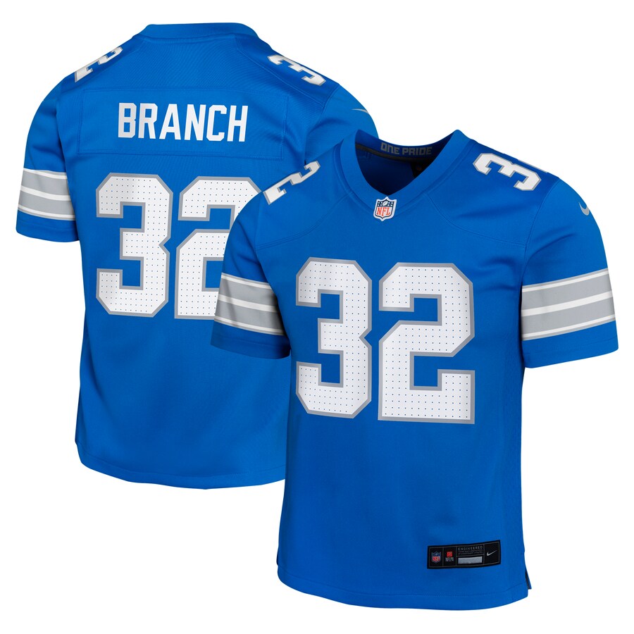Youth Detroit Lions Brian Branch Nike Blue Game Jersey