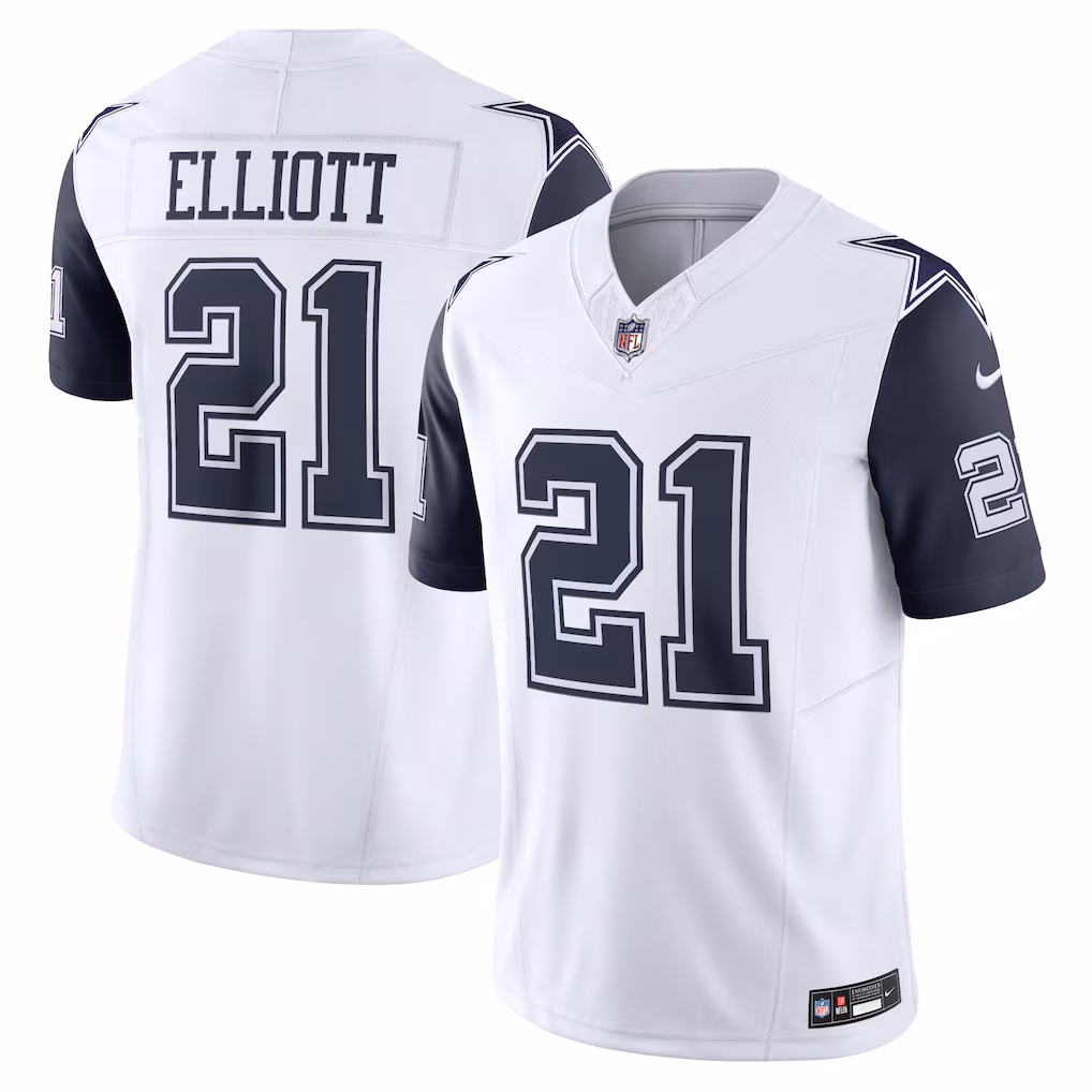 Men's Dallas Cowboys Ezekiel Elliott Nike White Vapor F.U.S.E. Limited Jersey