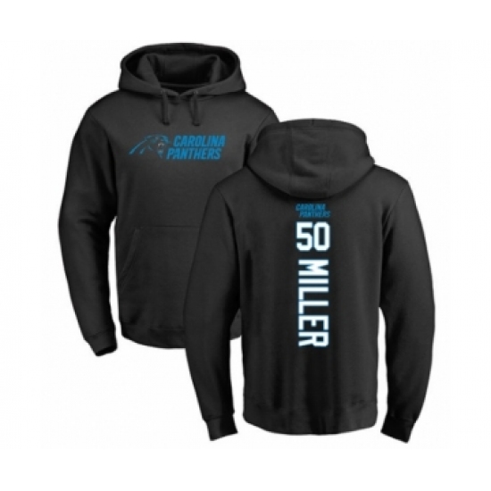 Football Carolina Panthers #50 Christian Miller Black Backer Pullover Hoodie