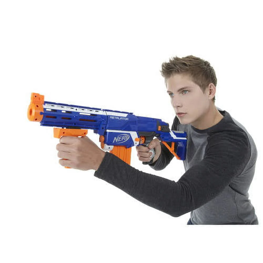 Nerf N-Strike Elite Retaliator Dart Blaster, Stock, Grip, Barrel, 12-Dart Clip, 12 Elite Darts