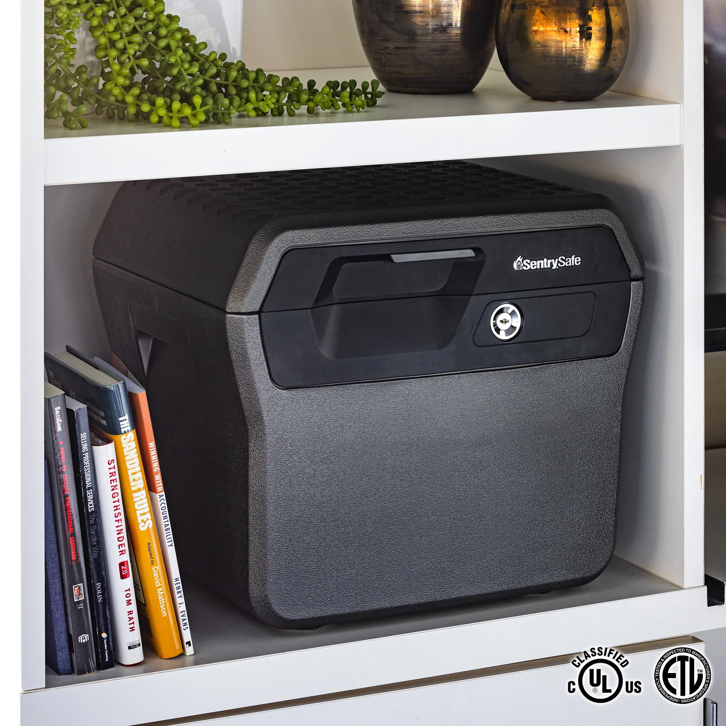 SentrySafe FHW40100 Fire-Resistant File Safe Box and Water-Resistant File Safe Box with Key Lock 0.66 Cu. ft.