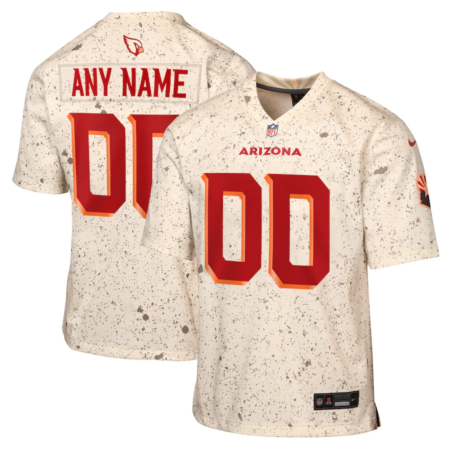 Youth Arizona Cardinals Nike Natural 2025 Rivalries Collection Custom Game Jersey