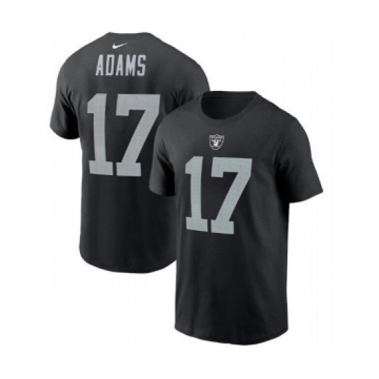 Men's Las Vegas Raiders #17 Davante Adams 2022 Black Name & Number T-Shirt