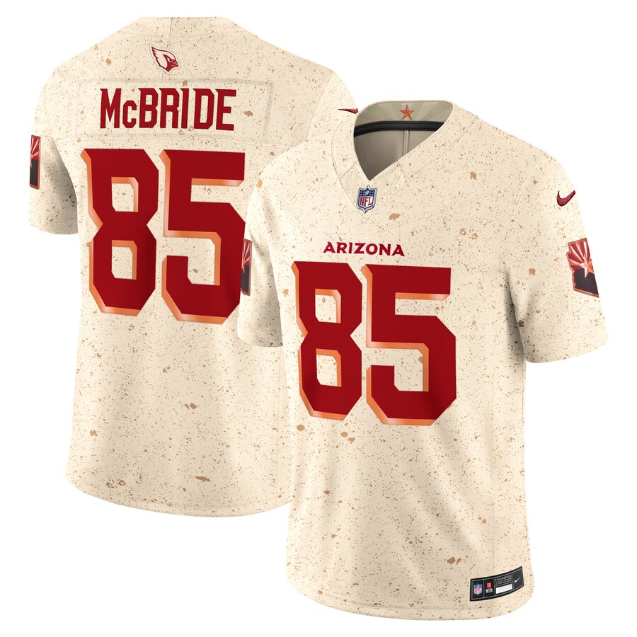 Men's Arizona Cardinals Trey McBride Nike Natural 2025 Rivalries Collection Limited Jersey
