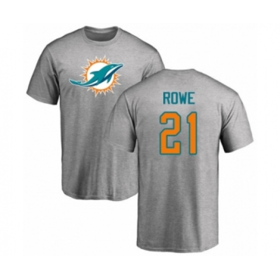 Football Miami Dolphins #21 Eric Rowe Ash One Color T-Shirt