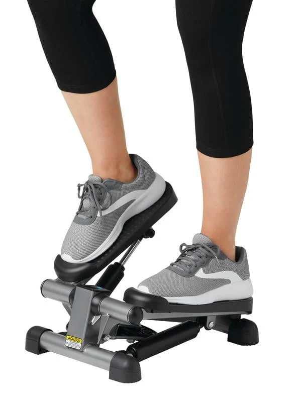 Athletic Works Mini Stepper Machine with Hydraulic Tension Resistance, Compact 14 L x 15 W x 12.5 H Footprint