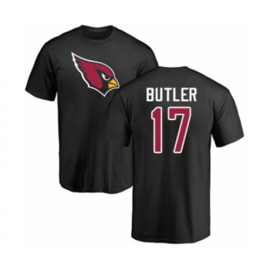Football Arizona Cardinals #17 Hakeem Butler Black Name & Number Logo T-Shirt