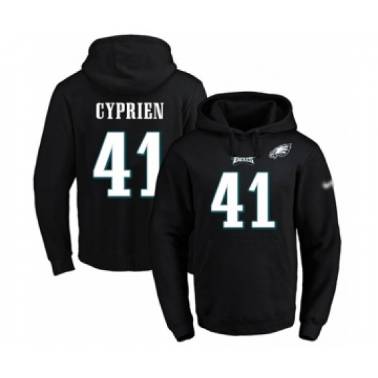 Football Men's Philadelphia Eagles #41 Johnathan Cyprien Black Name & Number Pullover Hoodie