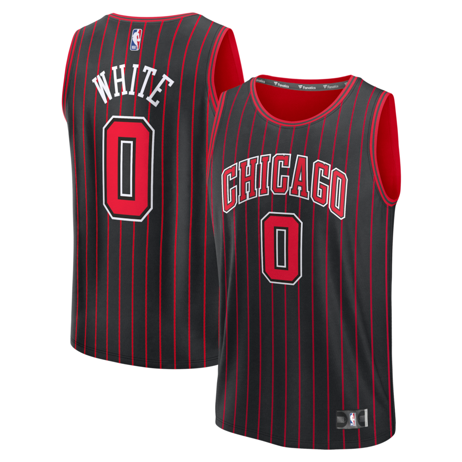 Youth Chicago Bulls Coby White Fanatics Black Fast Break Jersey - Statement Edition