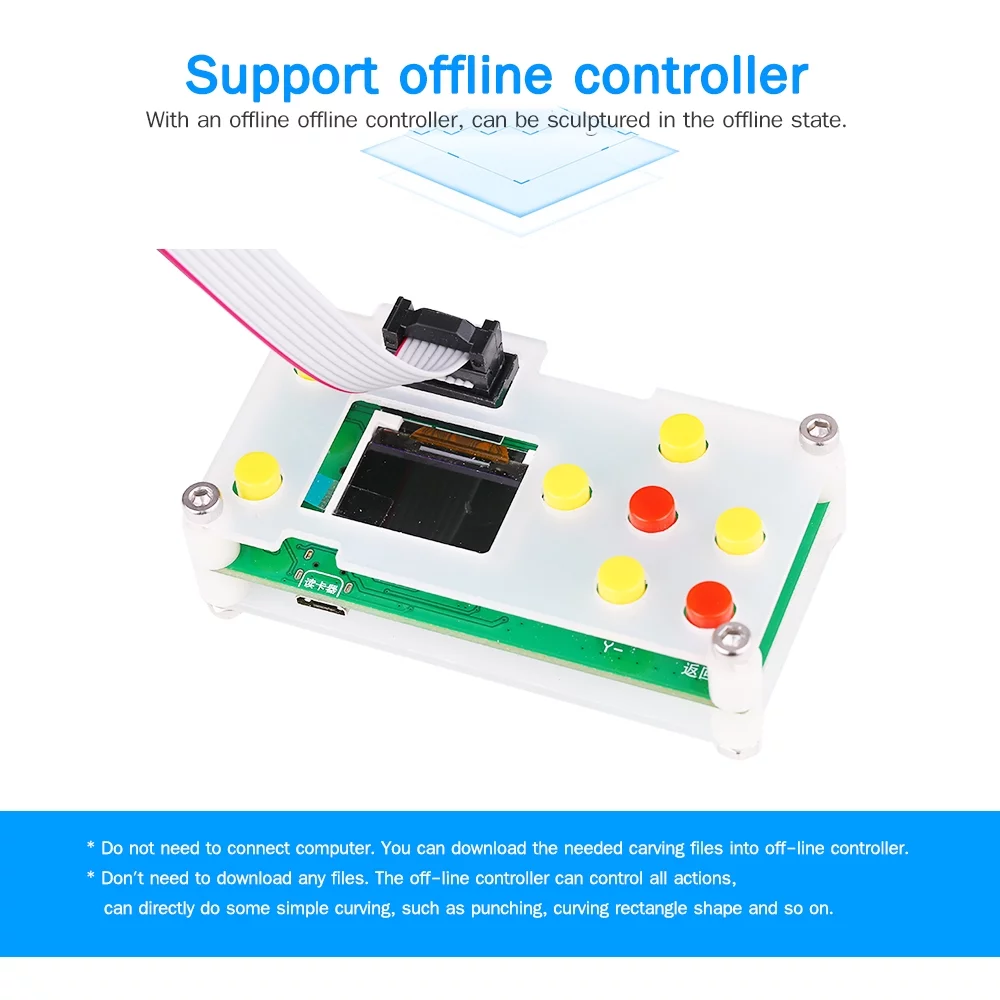 Upgrade Version 30*18 PRO GRBL Control DIY Machine 3 Pcb Milling Machine Wood Router Engraver with Offline Controller with ER11 and 5mm Extension Rod Working Area 300*180x40mm - Curated Treasures Market