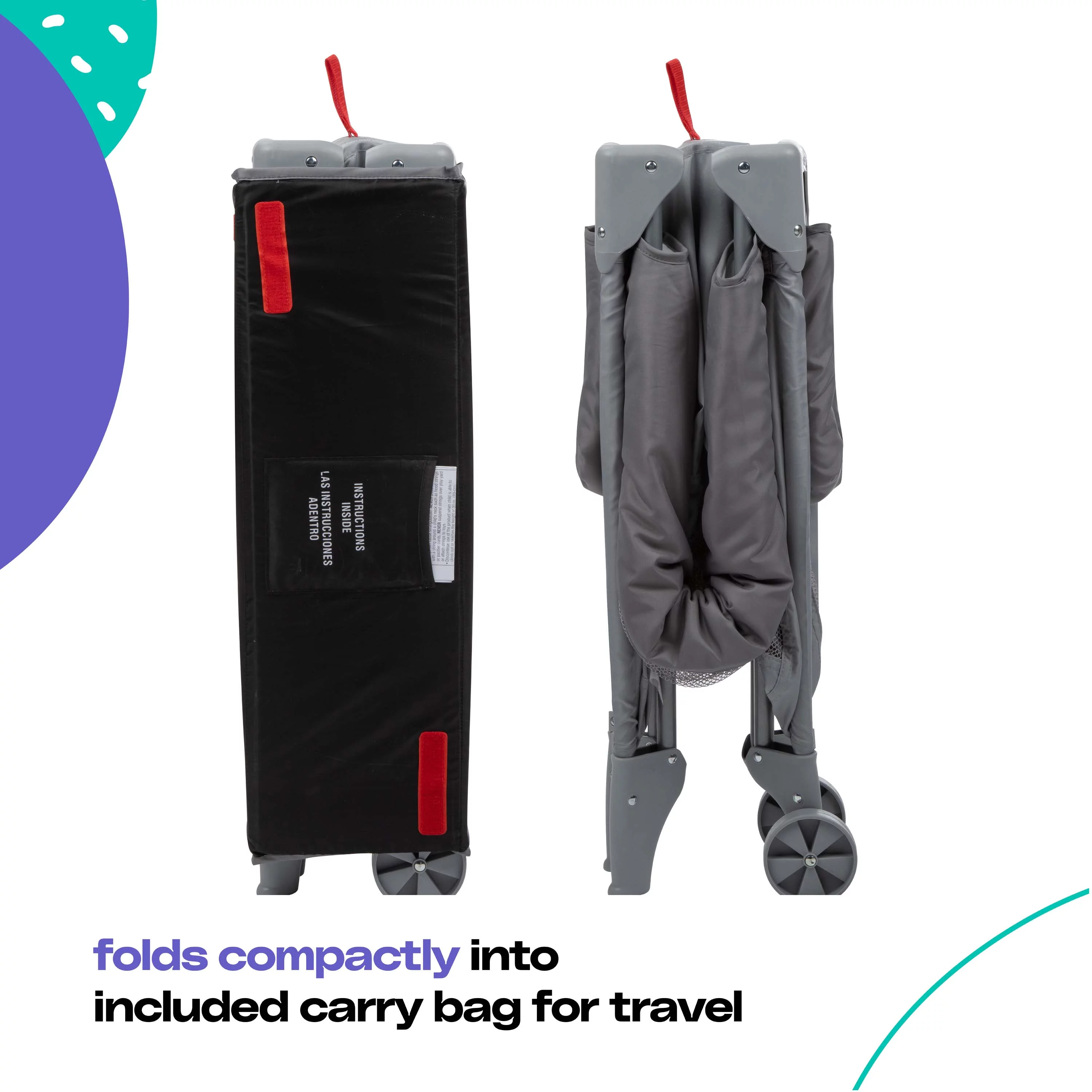 Cosco Kids Funsport Portable Compact Baby Play Yard, Elephant Squares