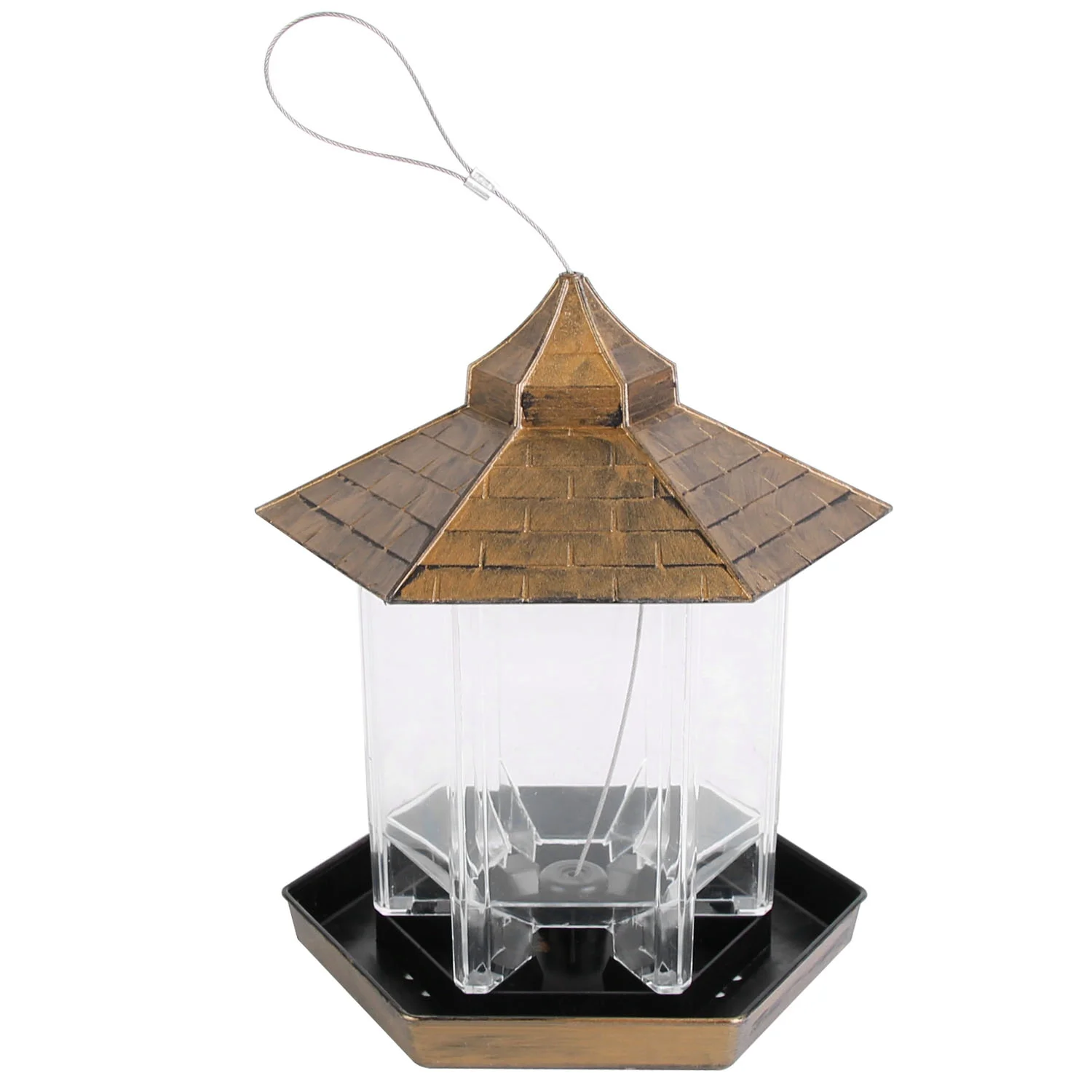 iMounTEK Hanging Bird Feeder Large Capacity Bird Seed Station with 6 Feeder Ports Weatherproof Easy To Refill for Garden Patio Park - Curated Treasures Market