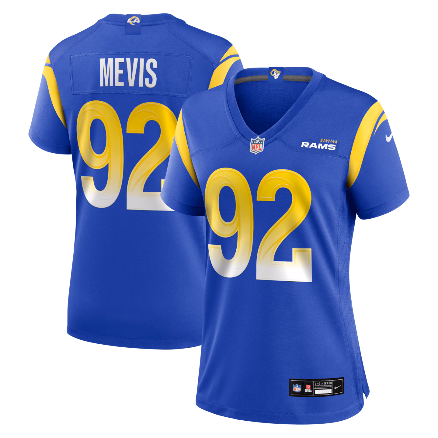 Women's Los Angeles Rams Harrison Mevis Nike Royal Team Game Jersey