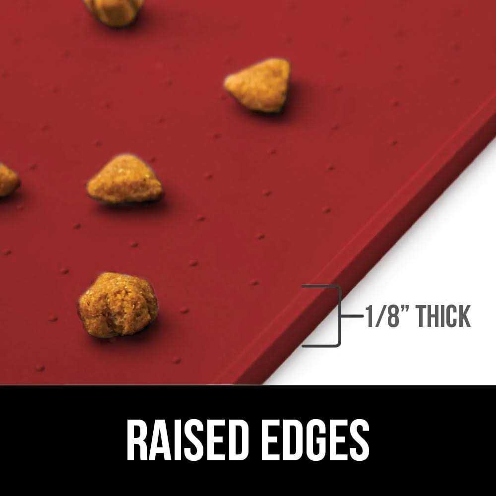 Gorilla Grip 100% Waterproof Raised Edge BPA Free Silicone Pet Feeding Mat