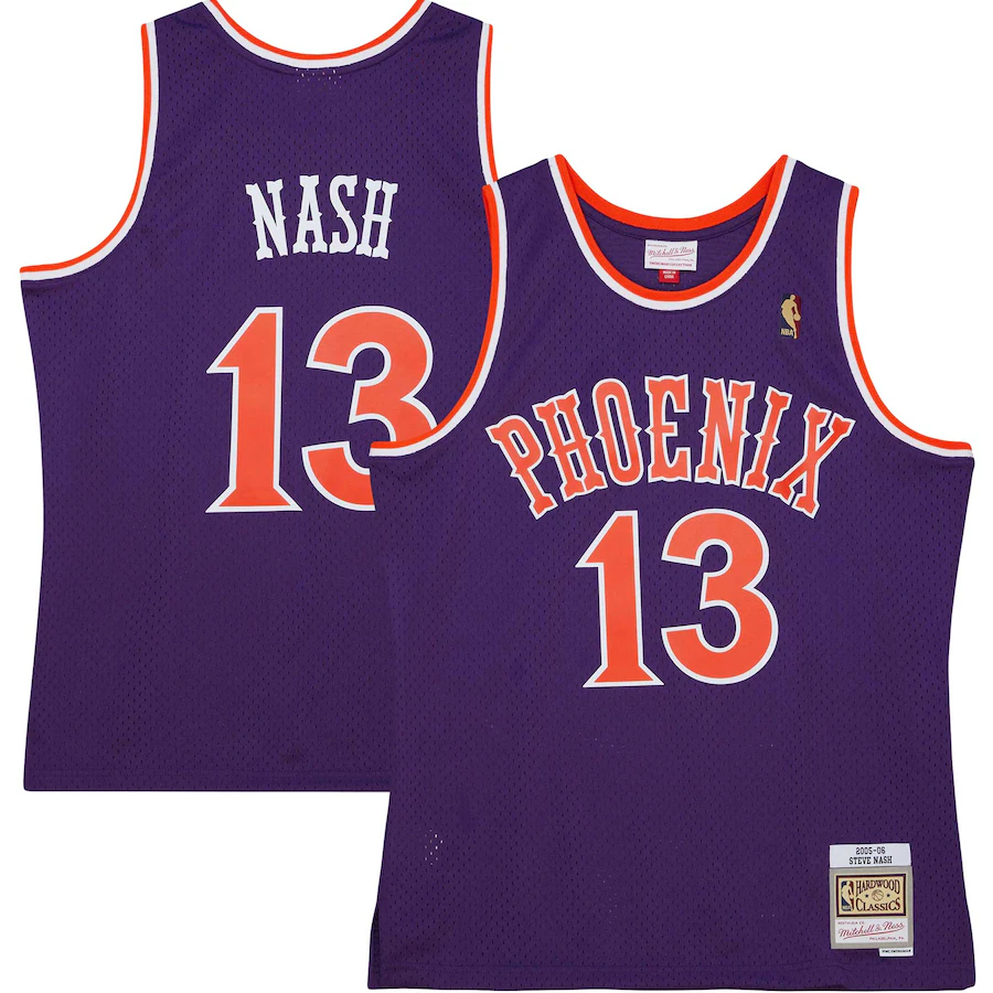 Men's Phoenix Suns Steve Nash Mitchell & Ness Purple 2005/06 Hardwood Classics Swingman Jersey