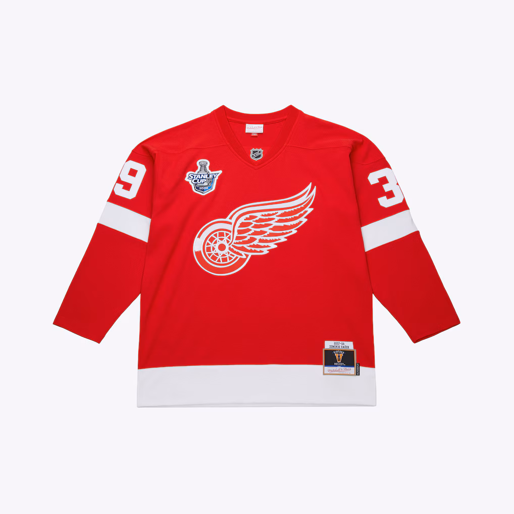 Men's Detroit Red Wings Dominik Hasek Mitchell & Ness Red 2007-08 Power Play Jersey