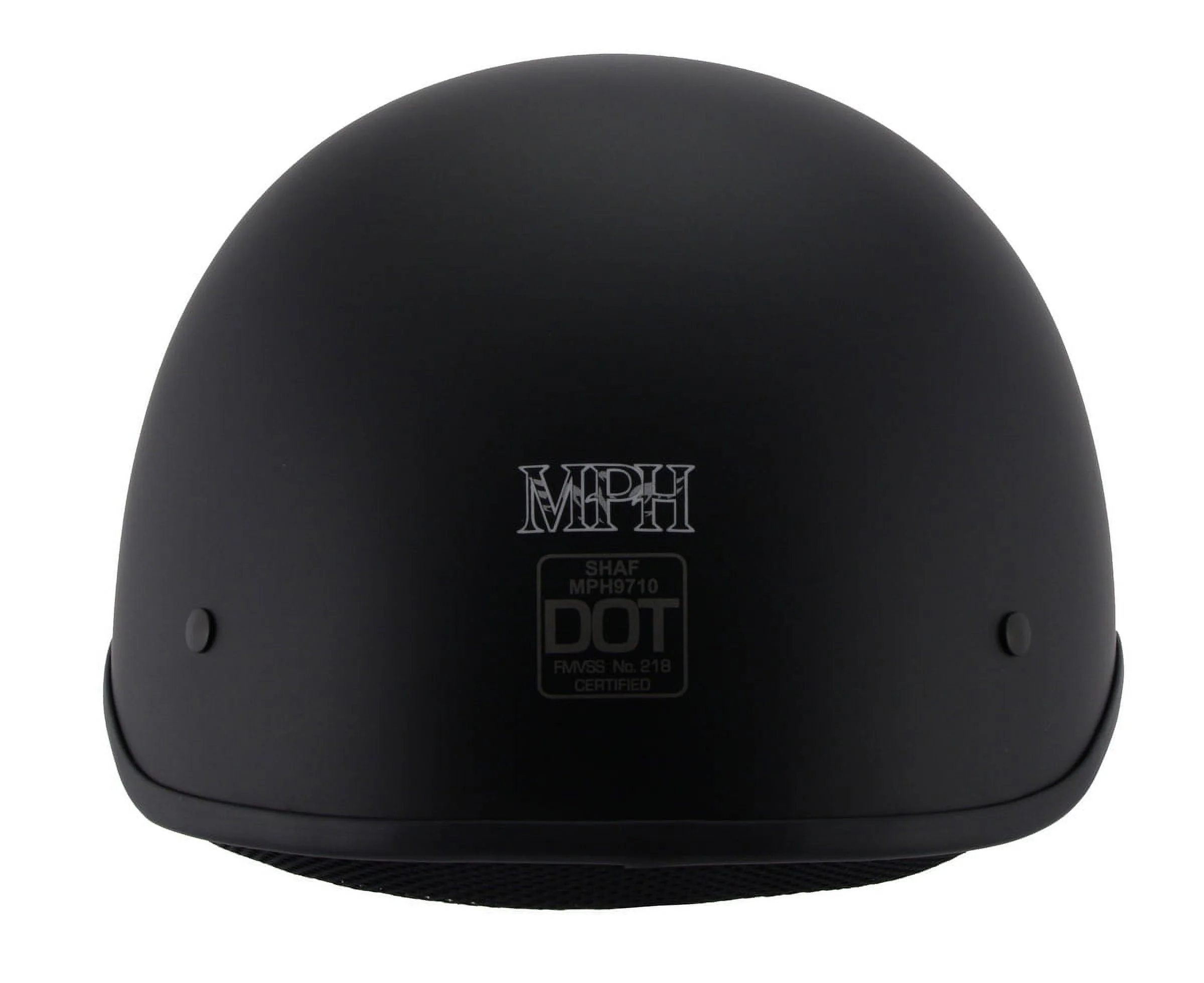 Milwaukee Performance Helmets MPH9710DOT Dot Approved 'Bare Bones' Matte Black Half Motorcycle Helmet for Men and Women X-Large - Curated Treasures Market