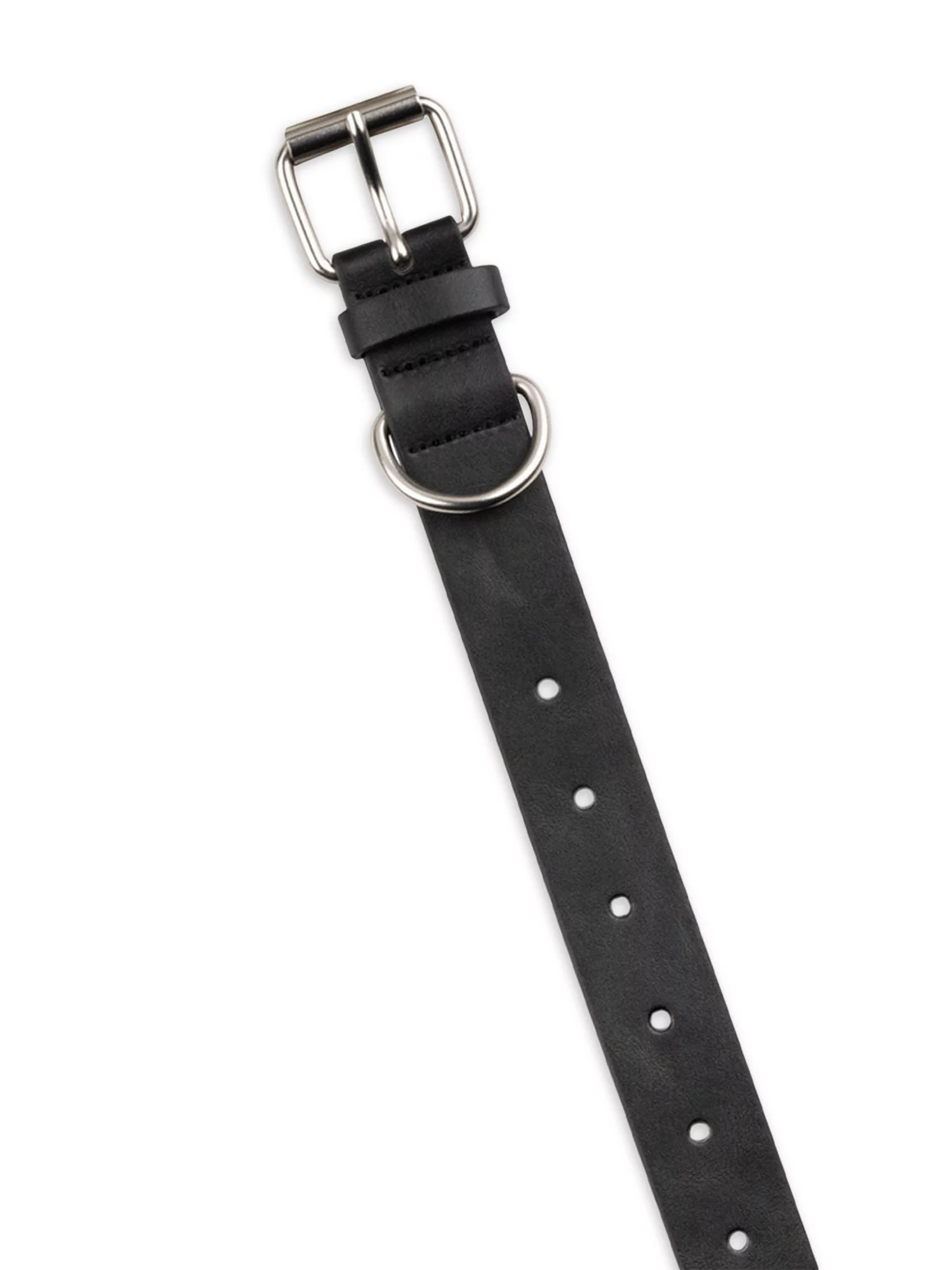 Time and Tru Women's Roller Buckle Faux Leather Belt, Black - Curated Treasures Market