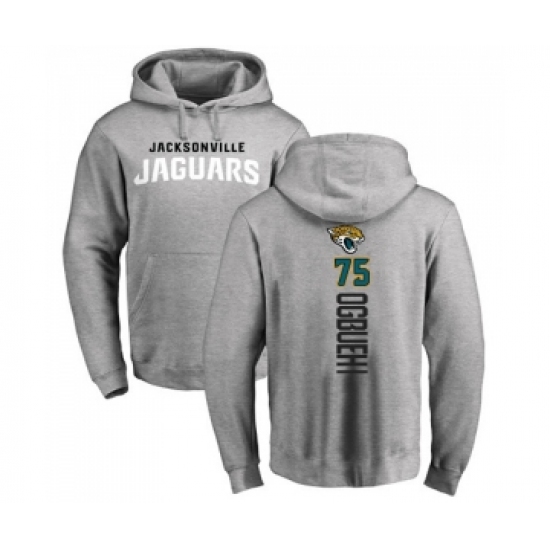 Football Jacksonville Jaguars #75 Cedric Ogbuehi Ash Backer Pullover Hoodie