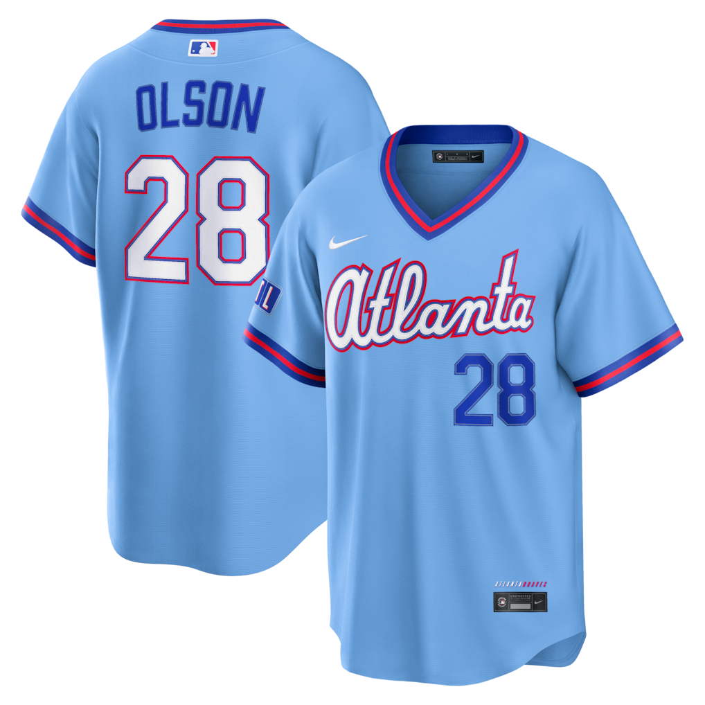 Men's Atlanta Braves Matt Olson Nike Powder Blue 2026 City Connect Stadium Jersey