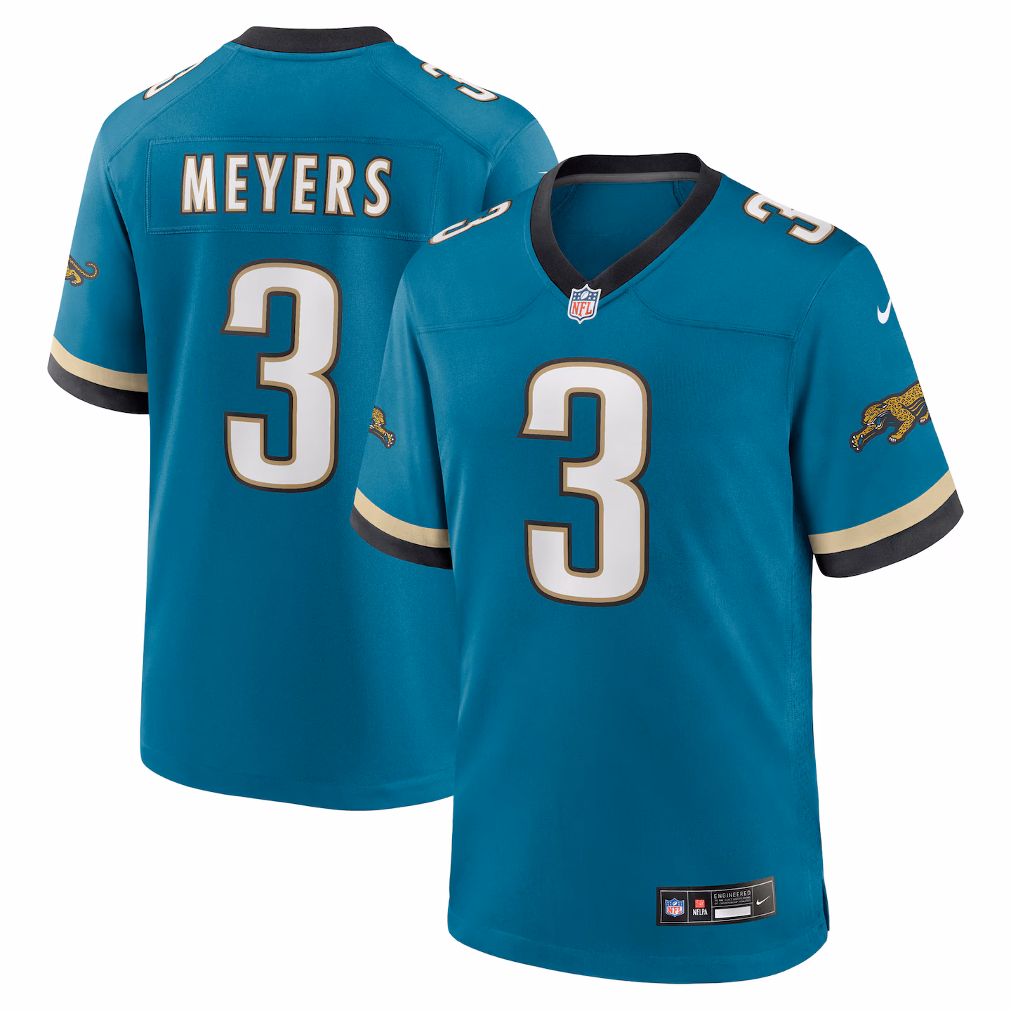 Men's Jacksonville Jaguars Jakobi Meyers Nike Teal Alternate 2 Prowler Throwback Game Jersey