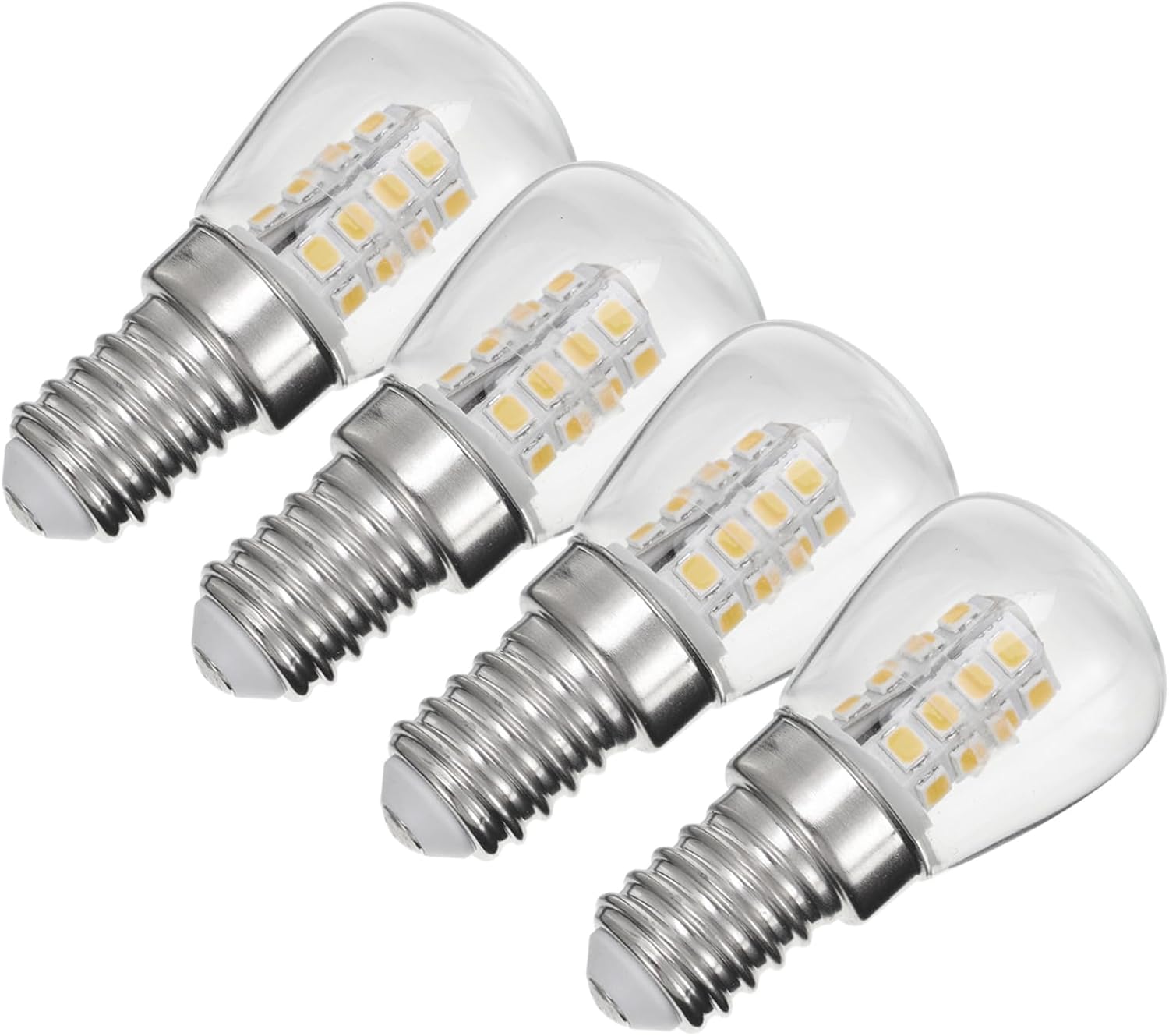 jojofuny 4pcs 3w Microwave Light Bulb Microwave Oven Bulb Fridge Light Replacement Chandelier Light Bulbs Refrigerator Light Bulb for Home Appliance E14 Glass Energy Saving Lamp Range Hood