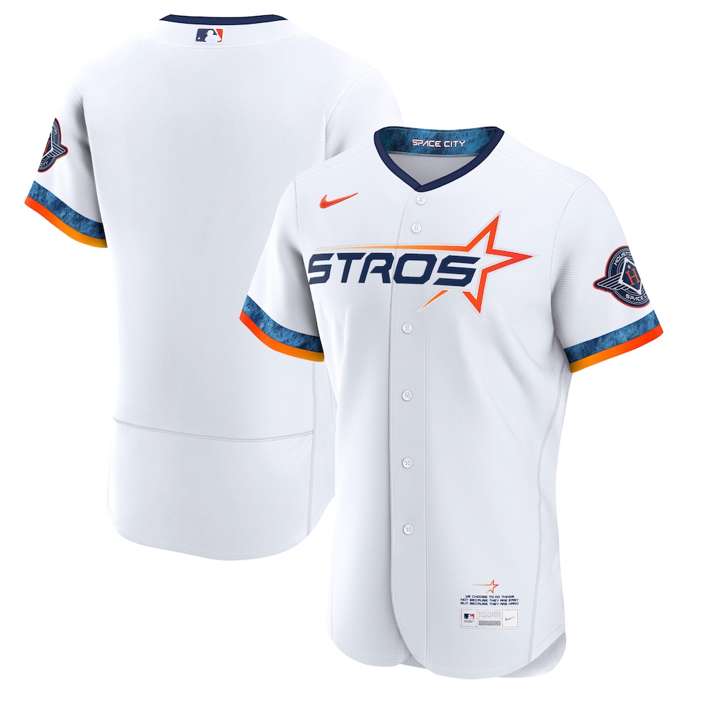 Men's Houston Astros Nike White City Connect Authentic Jersey