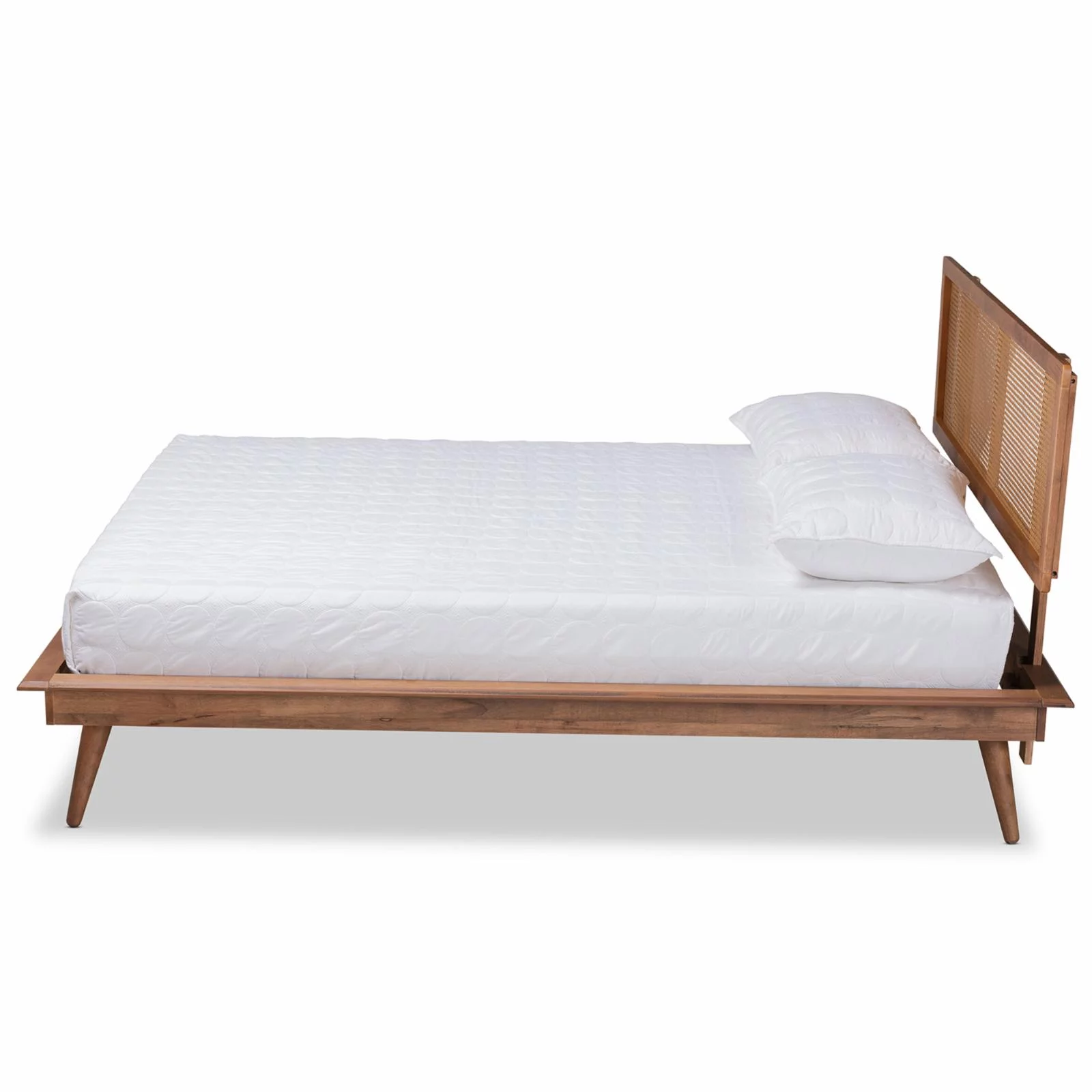 Baxton Studio Nura Walnut Brown Finished Wood and King Size Platform Bed - Curated Treasures Market