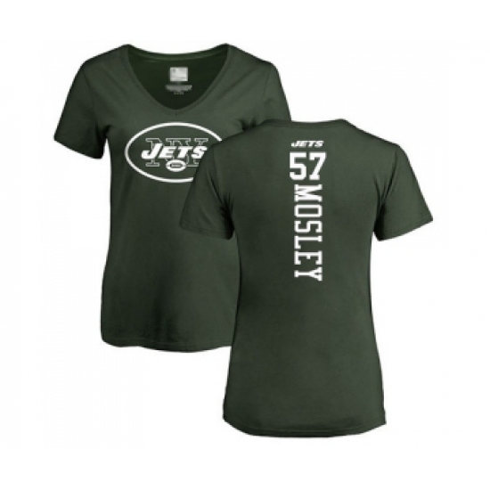 Football Women's New York Jets #57 C.J. Mosley Green Backer T-Shirt