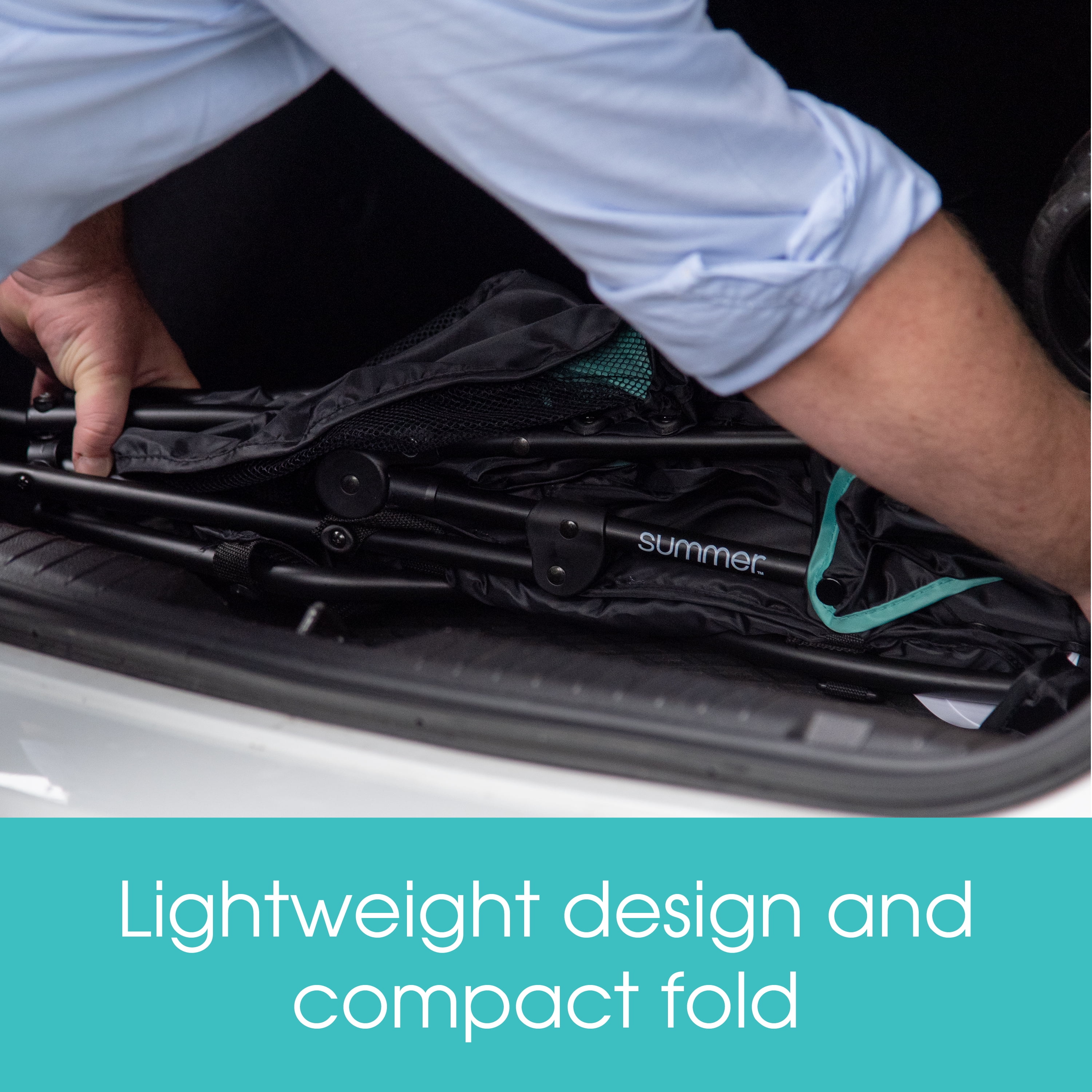 Summer Infant 3Dgo Lightweight Compact Fold Convenience Stroller, Black