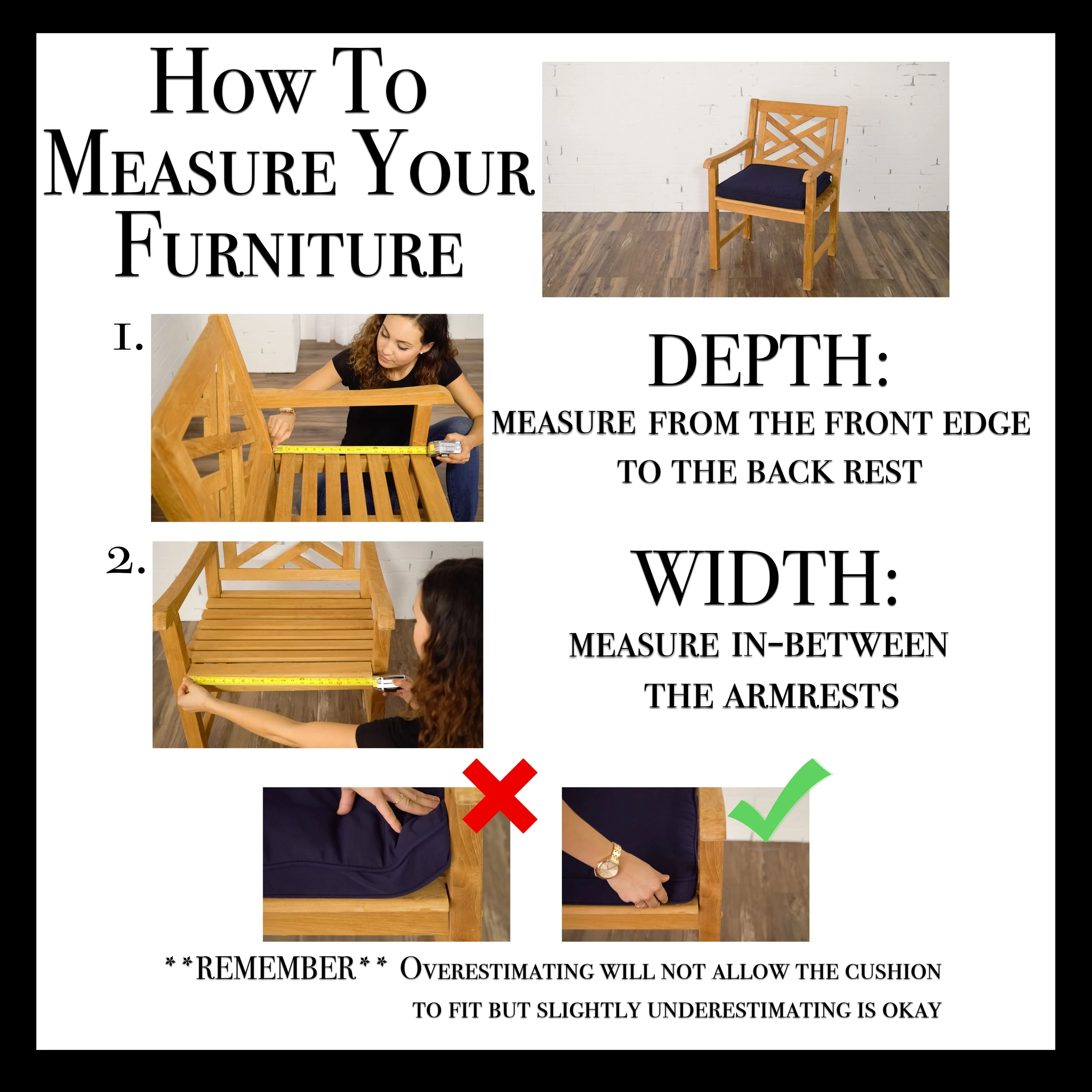 Humble and Haute  Sunbrella Canvas Navy Indoor/ Outdoor Cushion, Set of 2 19 in w x 17 in d - Curated Treasures Market