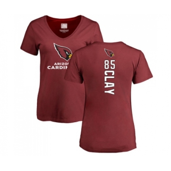 Football Women's Arizona Cardinals #85 Charles Clay Maroon Backer T-Shirt