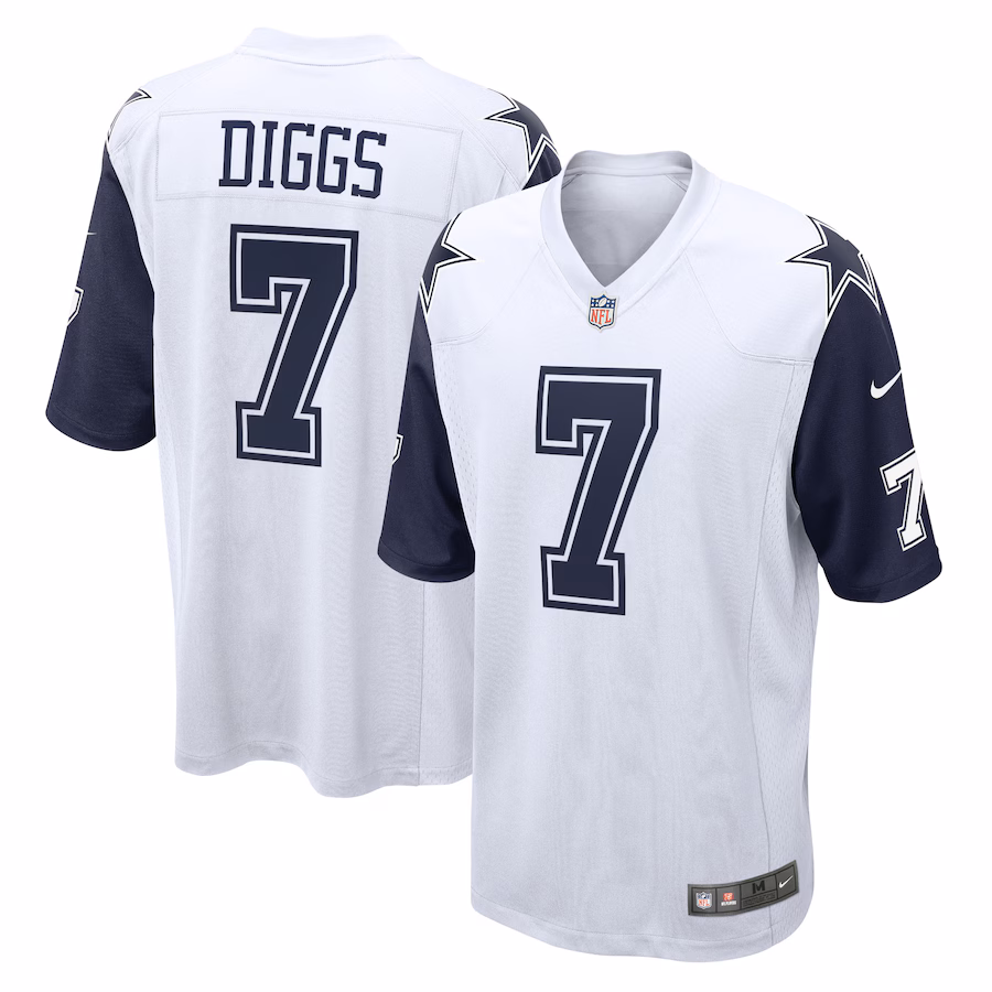 Men's Dallas Cowboys Trevon Diggs Nike White Alternate Game Team Jersey