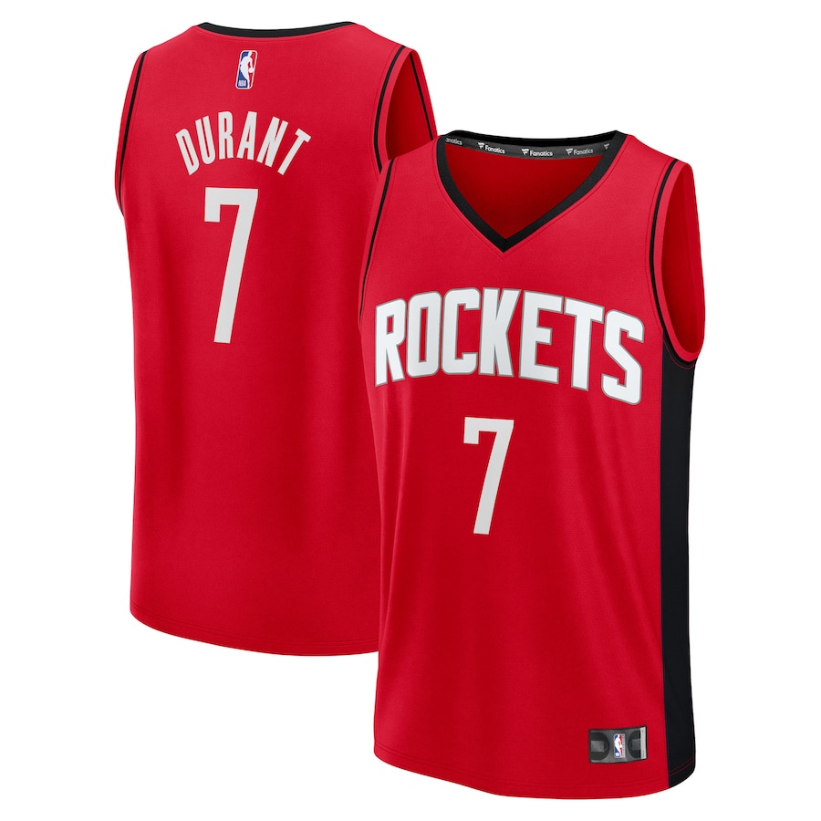Men's Houston Rockets Kevin Durant Fanatics Red Fast Break Replica Player Jersey - Icon Edition