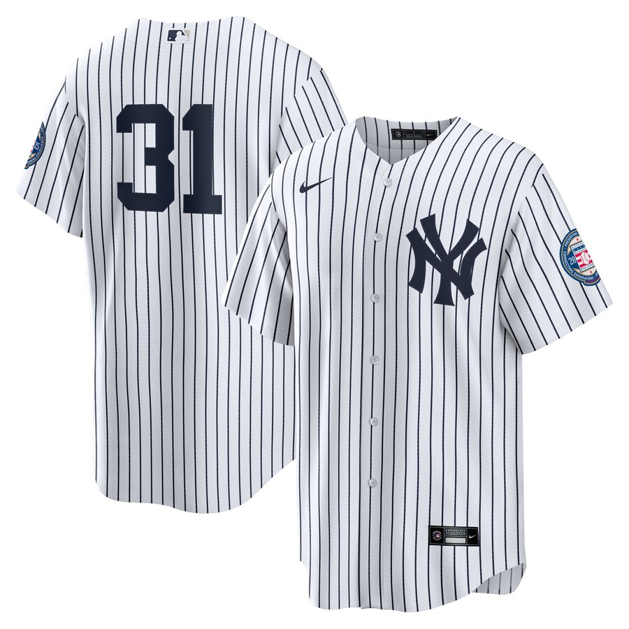 Men's New York Yankees Ichiro Suzuki Nike White 2025 Baseball Hall of Fame Name & Number Retired Replica Jersey