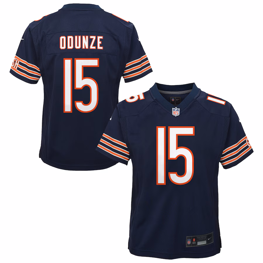 Youth Chicago Bears Rome Odunze Nike Navy Game Jersey