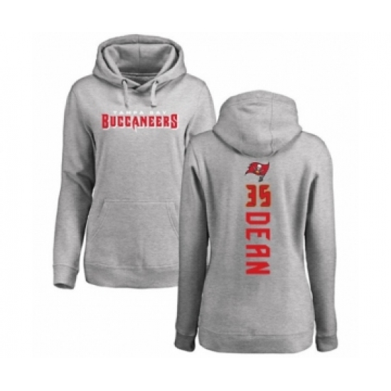 Football Women's Tampa Bay Buccaneers #35 Jamel Dean Ash Backer Pullover Hoodie